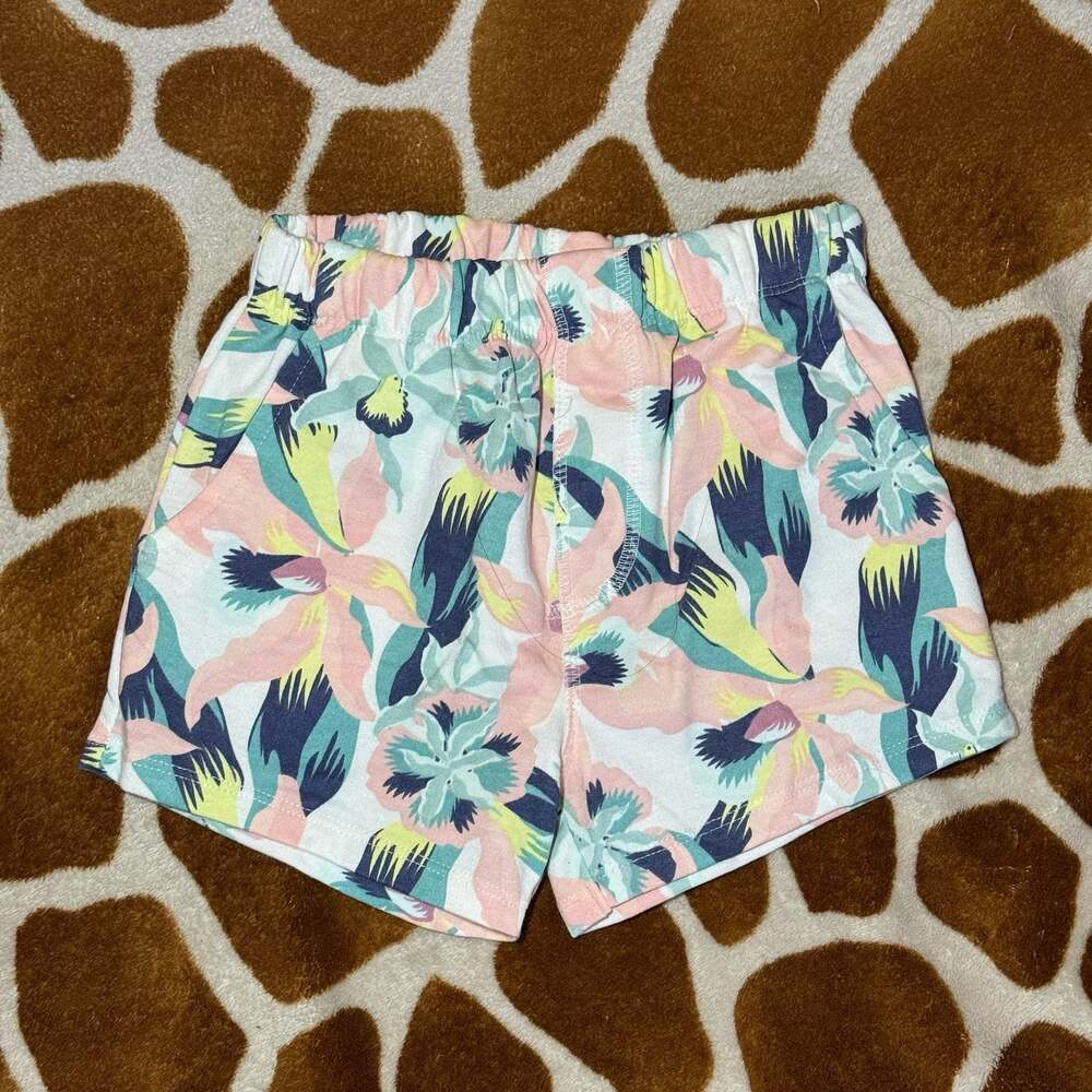 Jessica Simpson Girls Floral Print Pull-On Casual Shorts Size 5